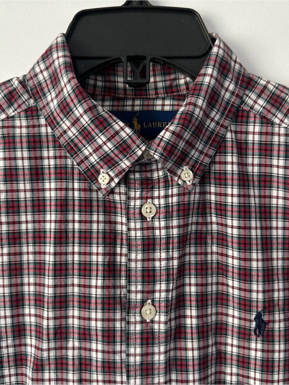Polo Ralph Lauren boys button down shirt L 14-16 long sleeves navy logo